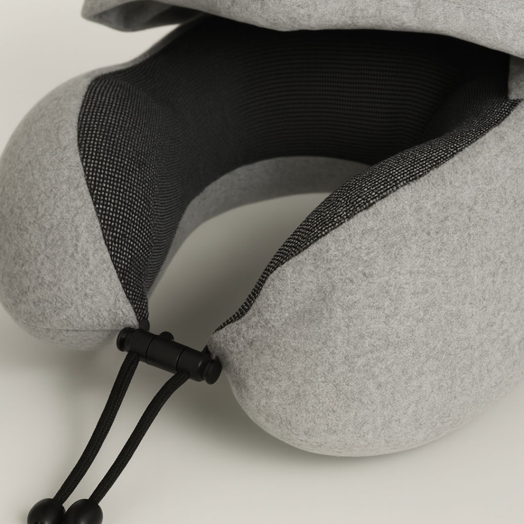 כרית צוואר עם קפוצ'ון | Travelle HOODIE