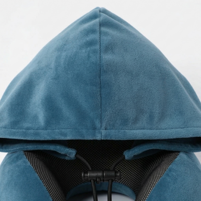 כרית צוואר עם קפוצ'ון | Travelle HOODIE