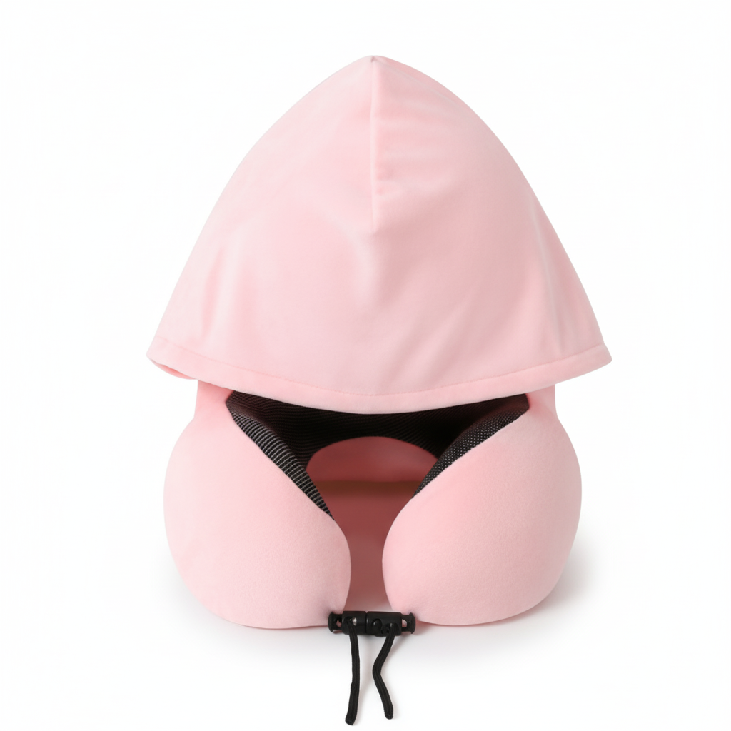 כרית צוואר עם קפוצ'ון | Travelle HOODIE