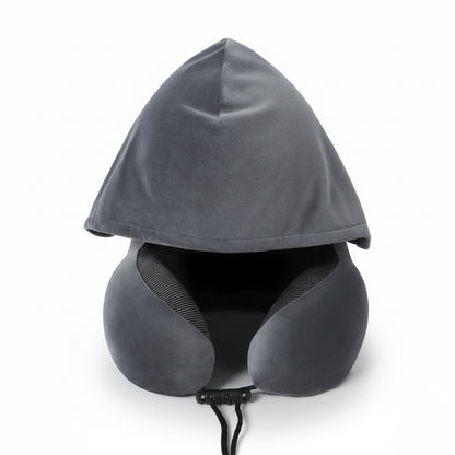 כרית צוואר עם קפוצ'ון | Travelle HOODIE